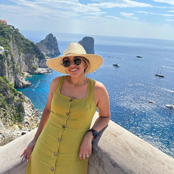 Citrus lime linen dress - Picture 5 of 9